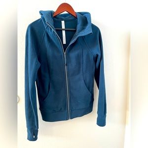 Lululemon hooded full zip blue jacket